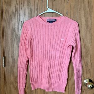 VINEYARD VINES Pink Cable Knit Sweater